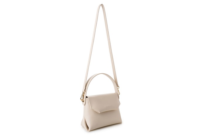 Lucky Bees 1242 Bolso Bandolera Crema, Piel de Polivinilo, 25x11x17cm